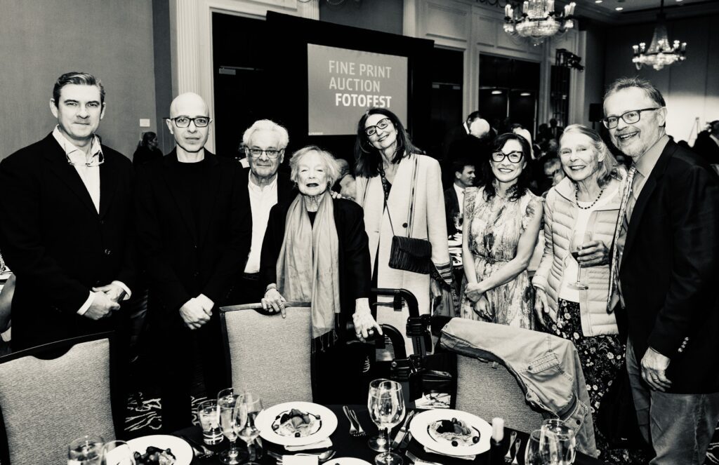 David Wilson, Youssef Nabil, Louis Delgado Qualtrough, Wendy Watriss, Veronique Prentice, Amanda Minami, Whitney Watriss, Grattan Baldwin at the 2026 FotoFest Biennial Gala and Fine Print Auction (Photo by Johnny Than)