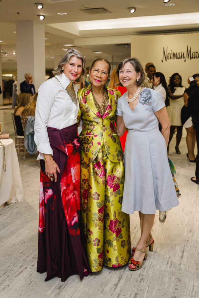 Elicia Knolle, Merele Yarborough, Mary Kathryn Anderson-Gould at the PaperCity Philanthropy in Fashion Best Dressed announcement party (Photo by Johnny  Than)
