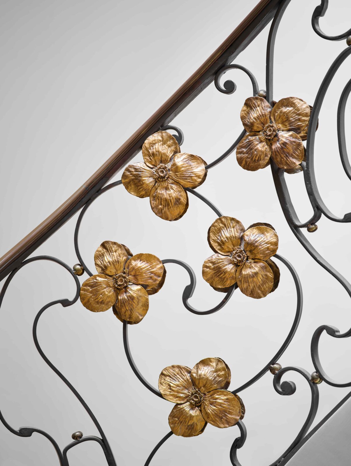 Claude Lalanne, "Set of Nine Unique 'Anémone' Balustrade Elements," circa 2000, part of Sotheby’s Schlumberger Collection