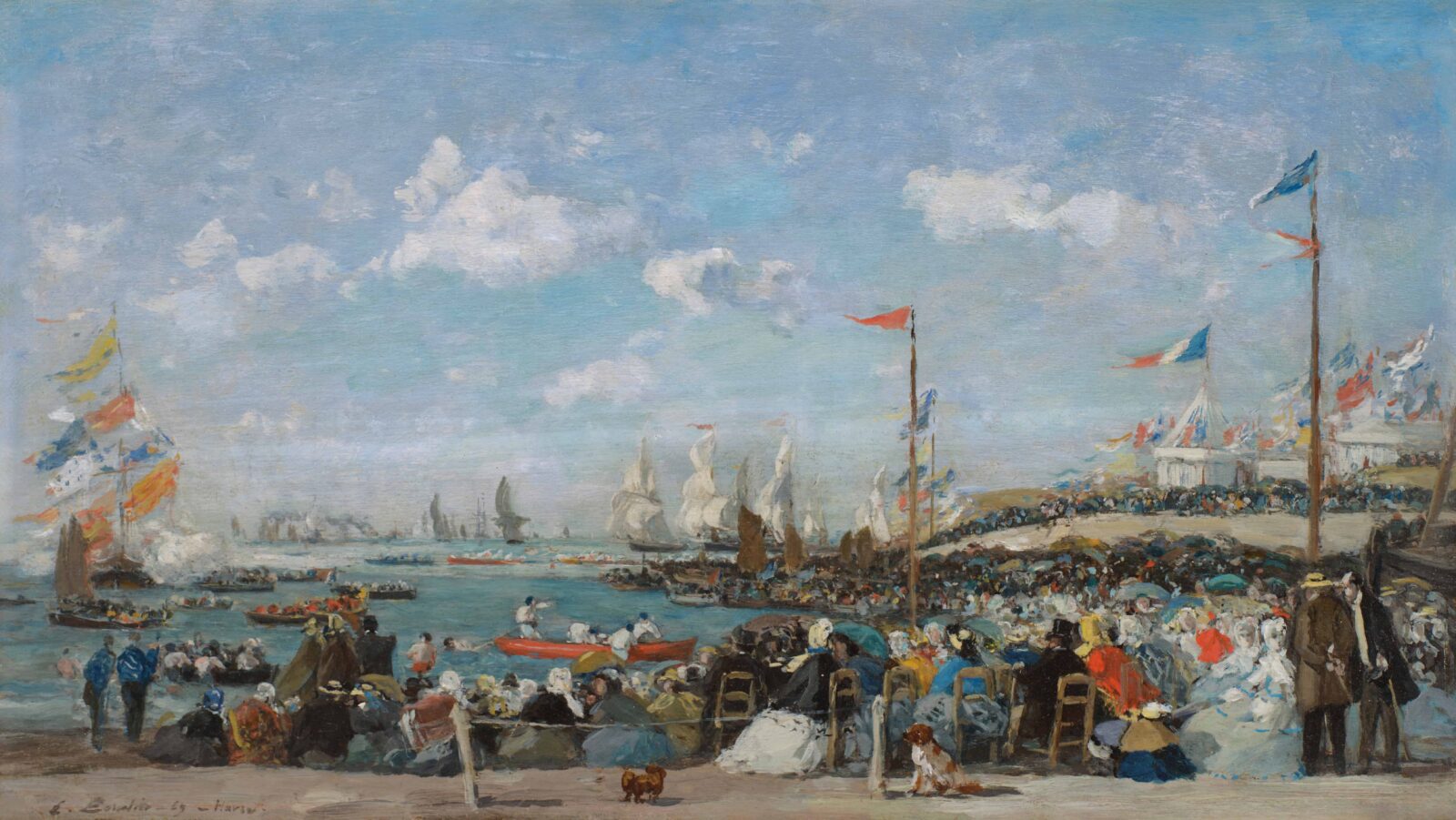 Eugène Boudin, "Le Havre, La Fête des régates," 1869, part of Sotheby’s Schlumberger Collection