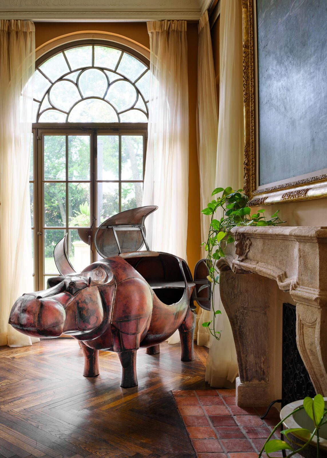 François-Xavier Lalanne, "Hippopotame Bar, pièce unique," 1976, part of Sotheby’s Schlumberger Collection