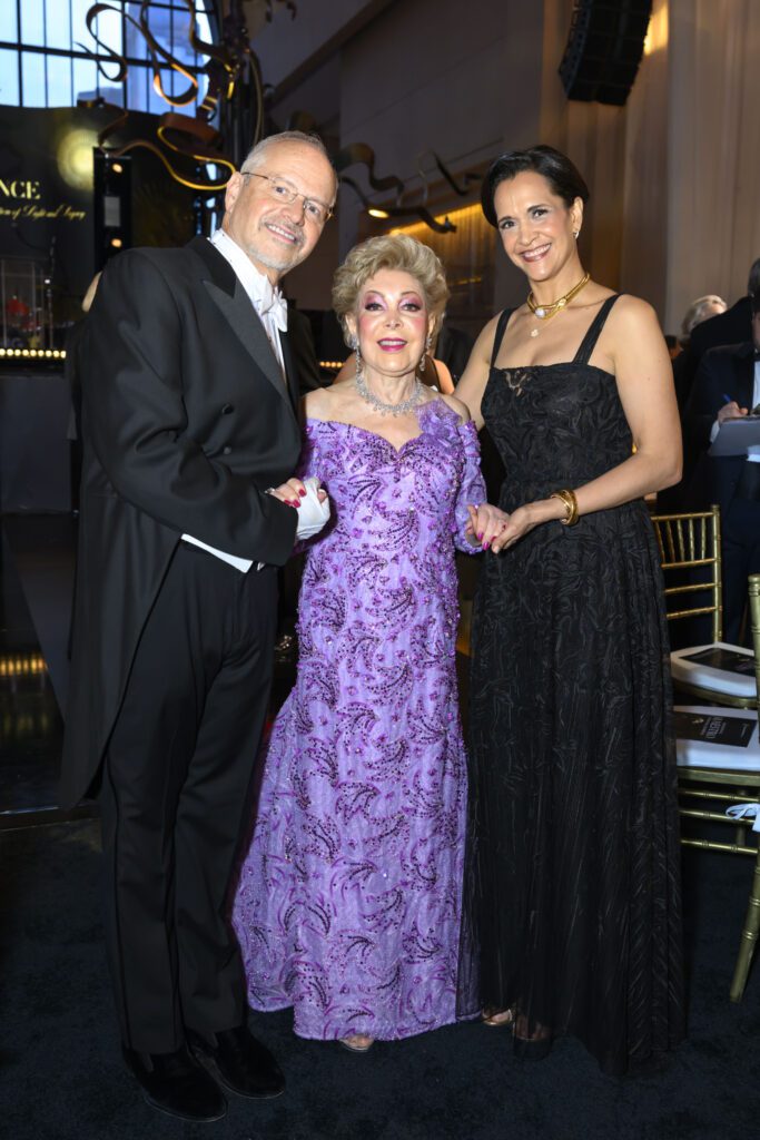Patrick Summers, Margaret Alkek Wiliams, Khori Dastooor at the Houston Grand Opera Ball (Photo by Michelle Watson/CatchlightGroup)