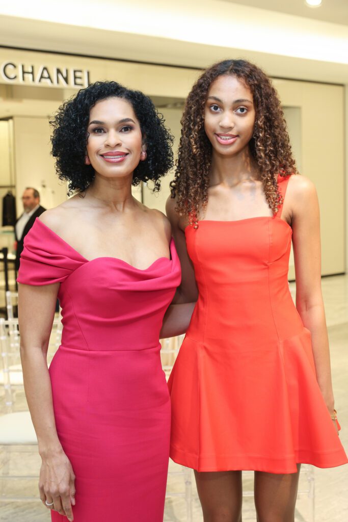 Erica Littlejohn Burnette, Sophia Amina Burnette at the PaperCity Philanthropy in Fashion Best Dressed announcement party held at Neiman Marcus (Photo by Priscilla Dickson)