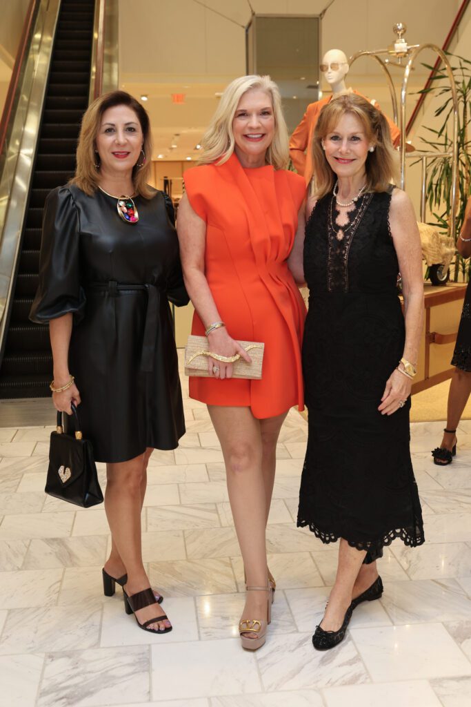 Deborah Elias, Tammie Johnson, Cheryl Byington at the PaperCity Philanthropy in Fashion Best Dressed announcement party (Photo by Priscilla Dickson)