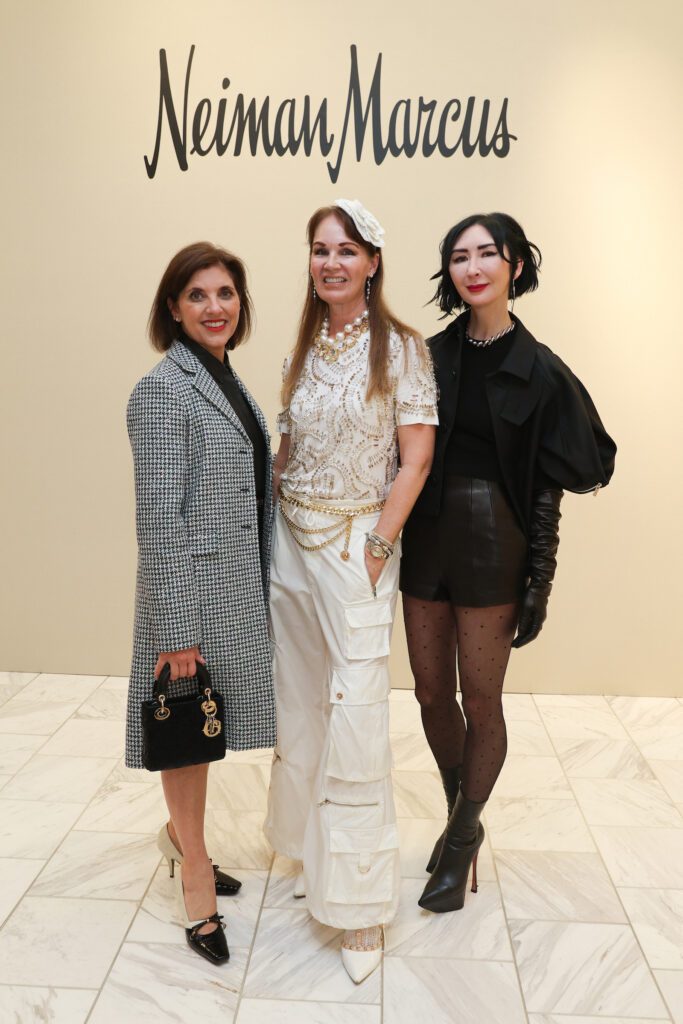 Stacey Lindseth, Beth Muecke, Carrie Brandsberg-Dahl at the PaperCity Philanthropy in Fashion Best Dressed announcement party held at Neiman Marcus (Photo by Priscilla Dickson)