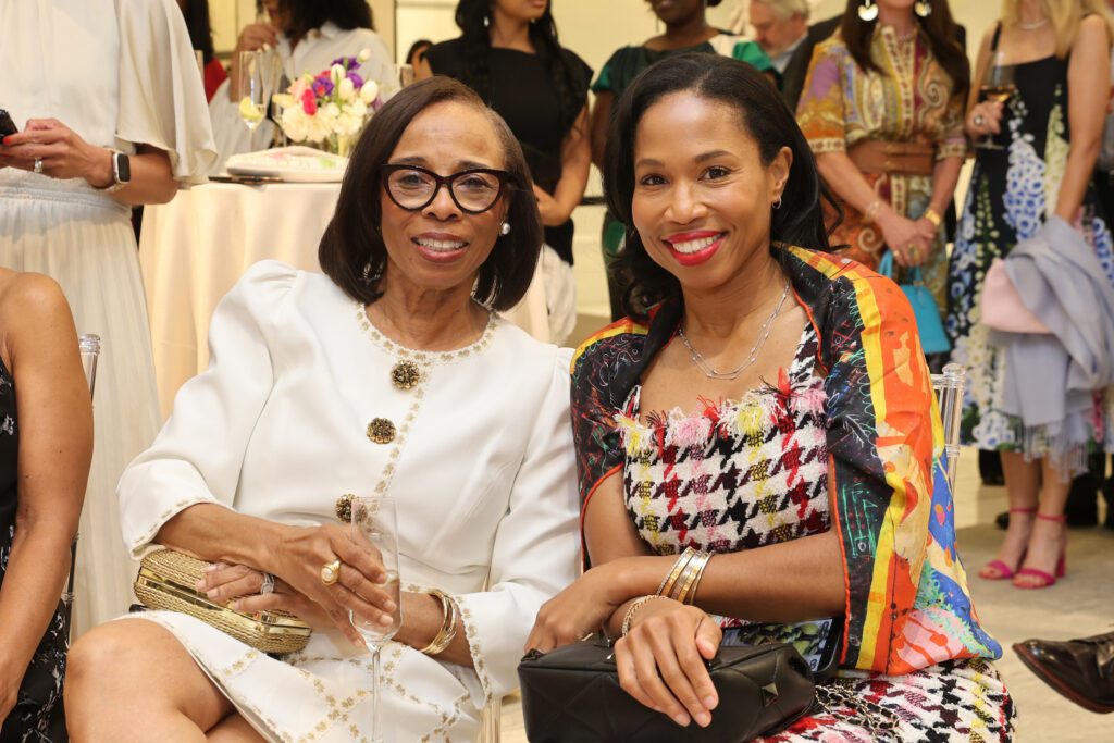 Best Dressed Hall of Fame members Phyllis Williams and Roslyn Bazzelle Mitchell at the PaperCity Philanthropy in Fashion Best Dressed announcement party held at Neiman Marcus (Photo by Priscilla Dickson)