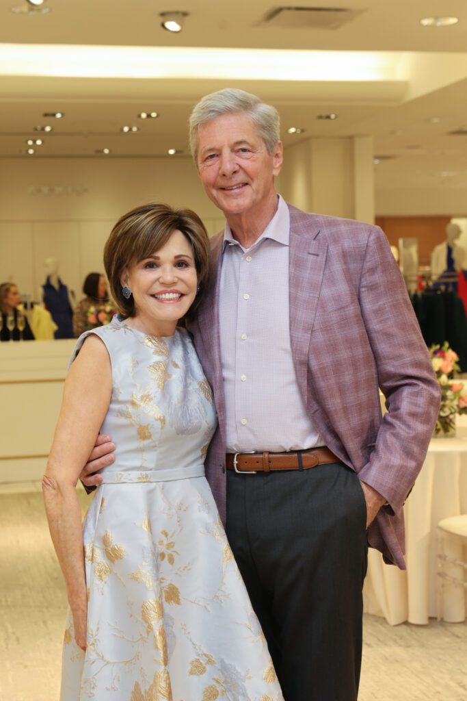 Hallie Vanderhider & Bobby Dees at the PaperCity Philanthropy in Fashion Best Dressed announcement party (Photo by Priscilla Dickson)