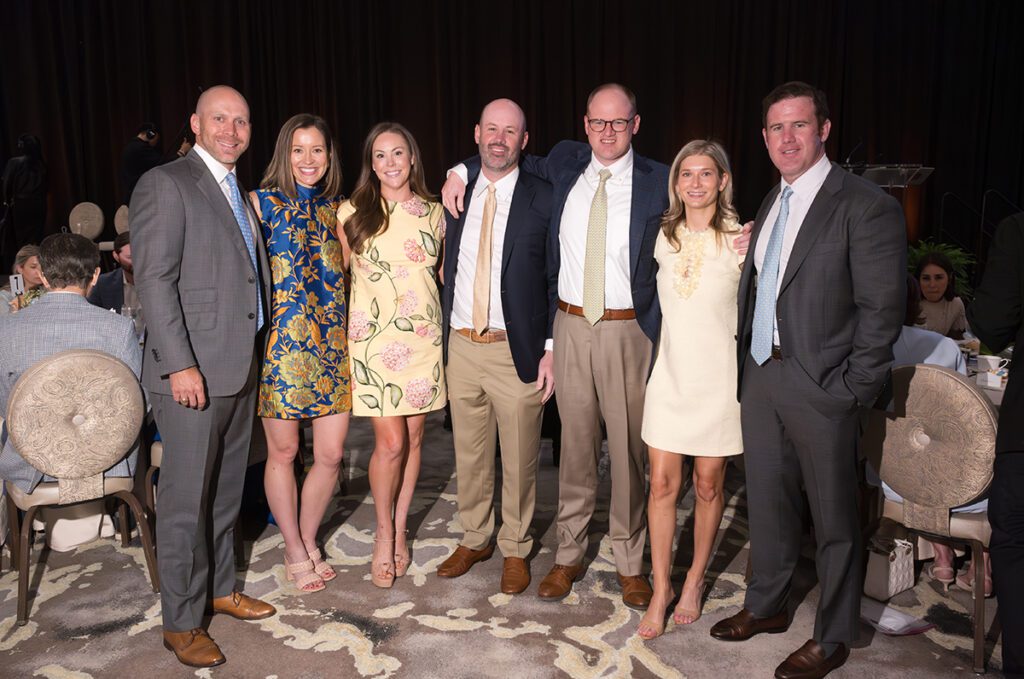 Citizen Frank Tucker, serving as Honorary Chair, is pictured at center with Event Co-Chairs Melissa and Jacob Robinson, Amanda and Sam Tucker, and Kim and Ben Tucker. (Photo credit: Daniel Ortiz)