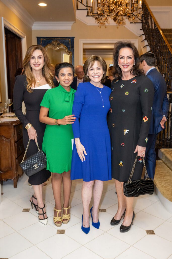 Brigitte Kalai, Farida Abjani, Hallie Vanderhider, Alicia Smith at the French Heritage Society Houston chapter's inaugural event (Photo by Jacob Power)