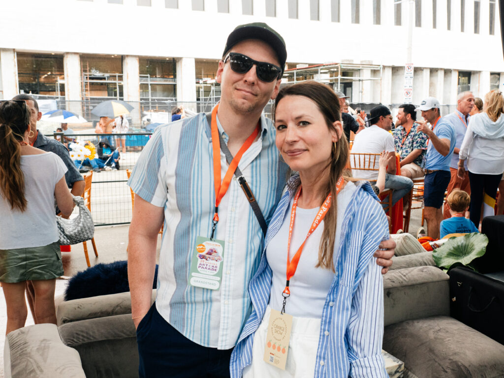 Blake & Sarah Hobson during the Sulltrain VIPit Experience at the Houston Art Car Parade (Photo by Jonathan Burgos)