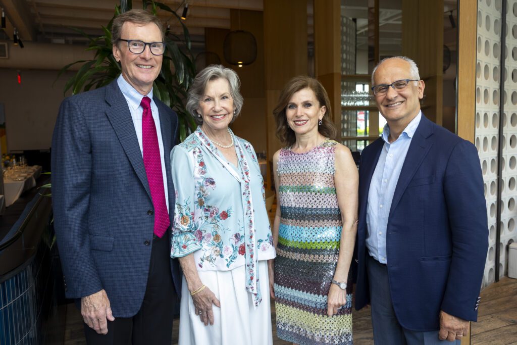 Chairs Bill & Lenni Burke and Marianne & Joe Geagea at Navy Blue for Houston Ballet's 'Raising the Barre' dinner  (Photo by Annie Mulligan)