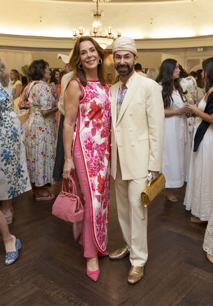 Cherie Flores, Fady Armanious on day one of the River Oaks tennis tournament luncheon (Photo by Alida Bonifaz)