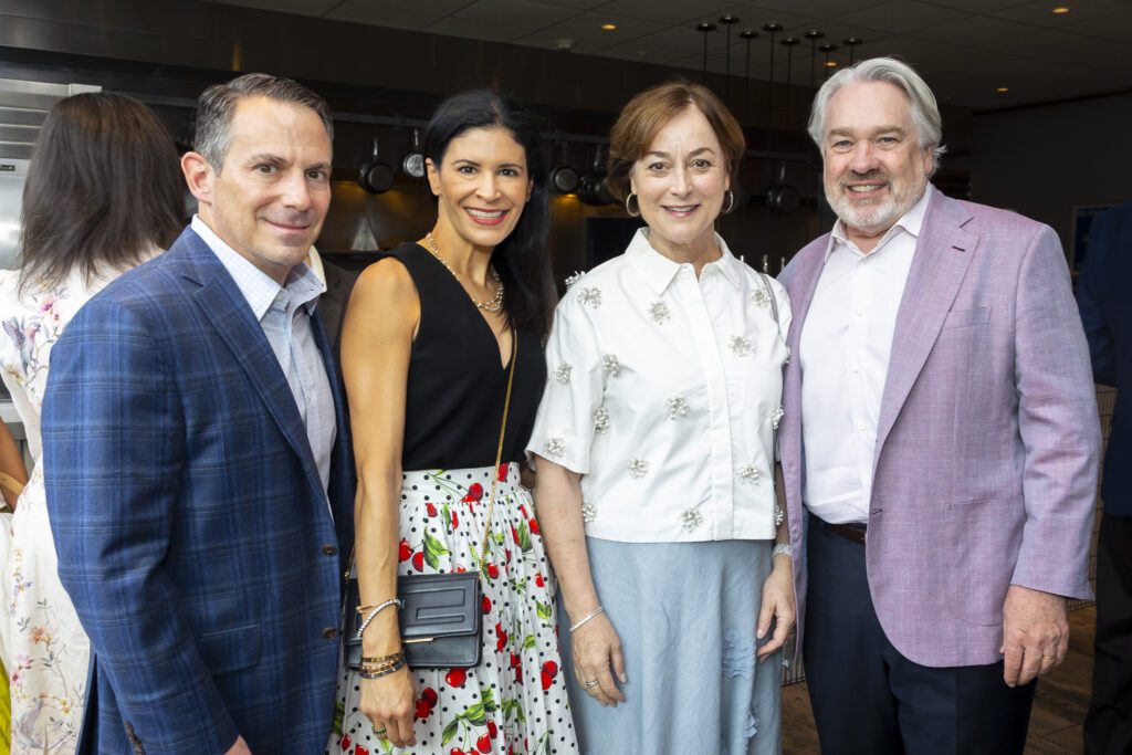 Chris &n Kristy Bradshaw, Leigh & Reggie Smith at Navy Blue for Houston Ballet's 'Raising the Barre' dinner  (Photo by Annie Mulligan)