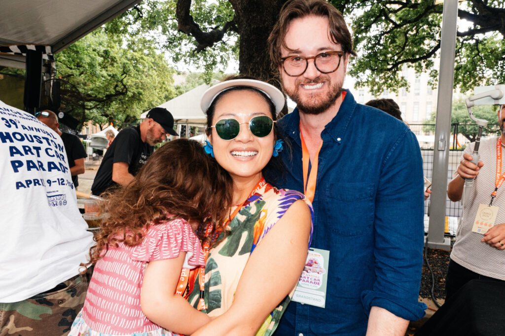 Christin Lu, David Nachtigall during the Sulltrain VIPit Experience at the Houston Art Car Parade  (Photo by Jonathan Burgos)