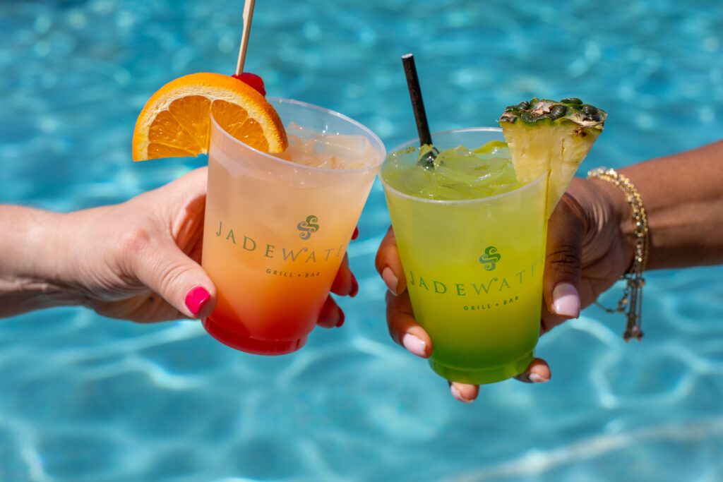 Poolside with a drink sounds like a good way to kick off the season.