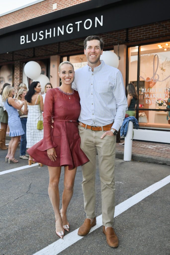 Courtney & Clayton Freels at the Blushington River Oaks VIP preview party