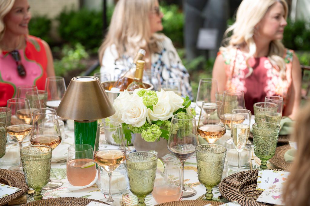 Schumacher linens adorned the tables. (Photo by Tamytha Cameron Photography)