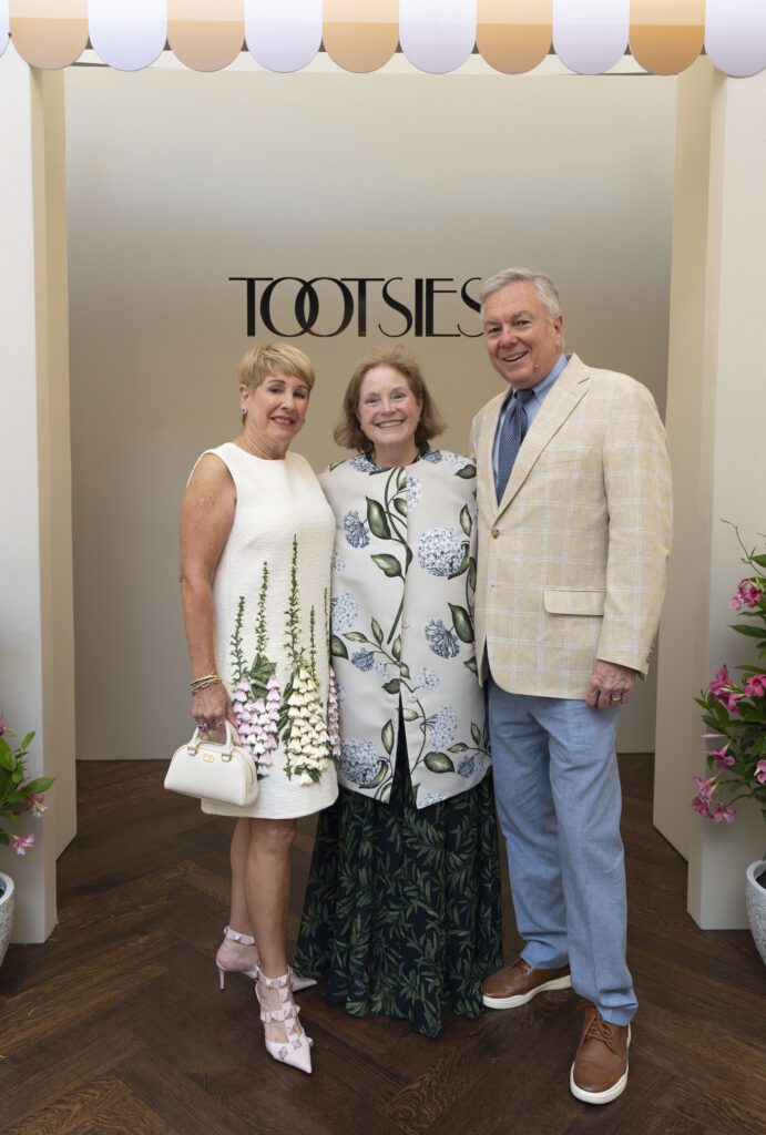Donna Lewis, Amy Lee, Norman Lewis on day one of the River Oaks tennis tournament luncheon (Photo by Alida Bonifaz)