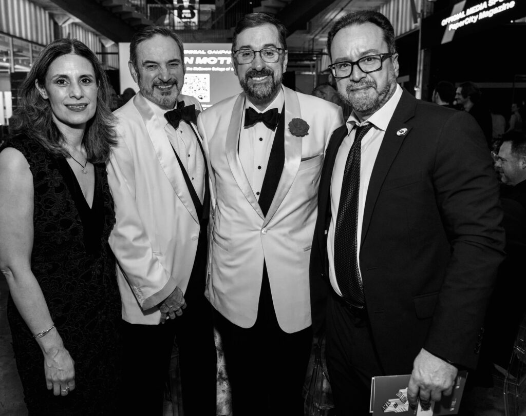 Dr. Claudia Pedroza, Dr. Stephen McCauley, David Peavy and Dr. Krešimir Josić at the University of Houston Kathrine G. McGovern College of the Arts 2026 Arts in Motion Gala (Photo by Jenny Antill Clifton)