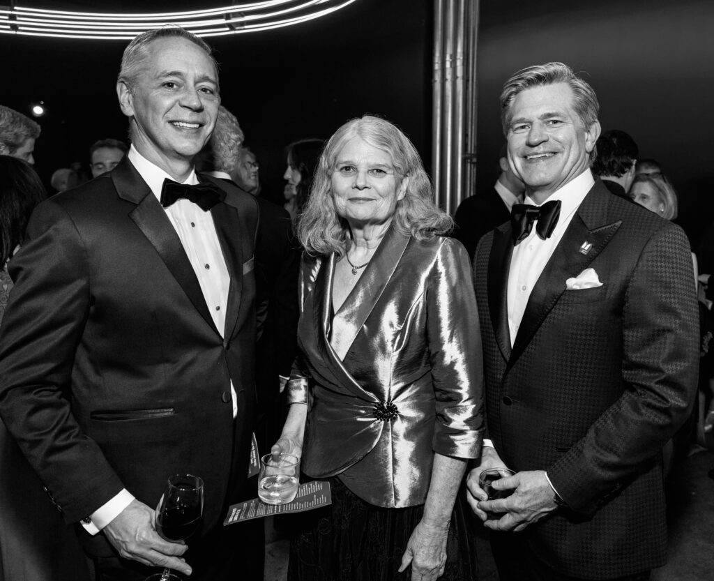 Dr. Drew Helmer, Lisa Long and Robert Royall at the University of Houston Kathrine G. McGovern College of the Arts 2026 Arts in Motion Gala (Photo by Jenny Antill Clifton)