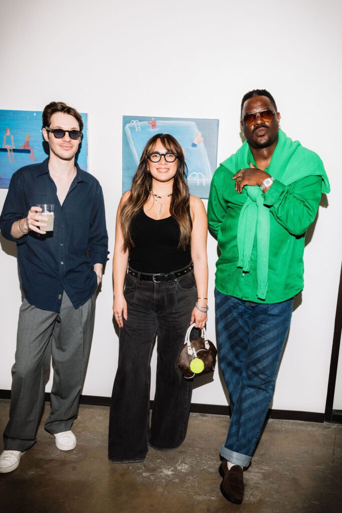 Dylan Thomas, Yen Nguyen, Michael Phelps (Photo by Chase Hall)