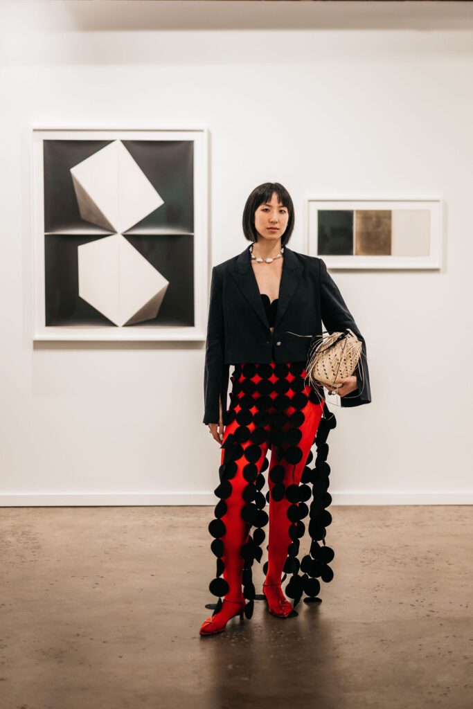 Ellen Yang, wearing an AWAKE Mode dress (Photo by Chase Hall)