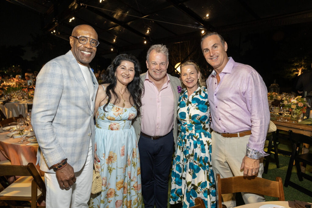 Guardie & Simin Banister, Nick & Katrina Peacock, Michael Roa at Memorial Park Conservancy's The Park Ball held in the Clay Family Eastern Glades (Photo by Jenny Antill)