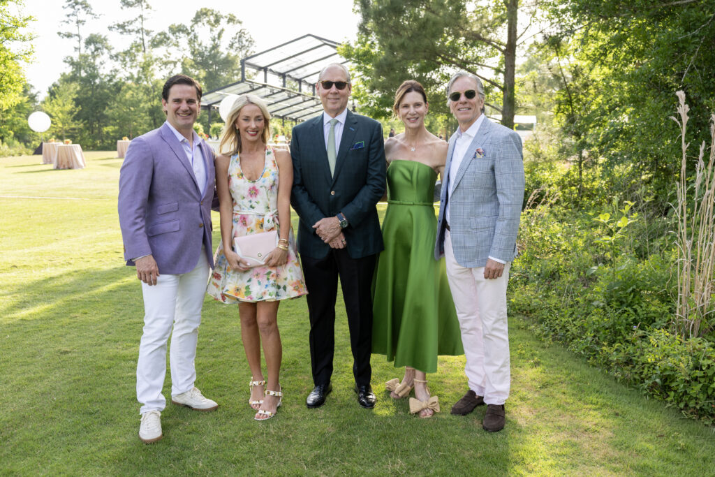 Chairs Brant & Mary Kay Bowden, honoree Jim Crane, chairs Emily Clay & Bill Schneidau at Memorial Park Conservancy's The Park Ball held in the Clay Family Eastern Glades (Photo by Jenny Antill)