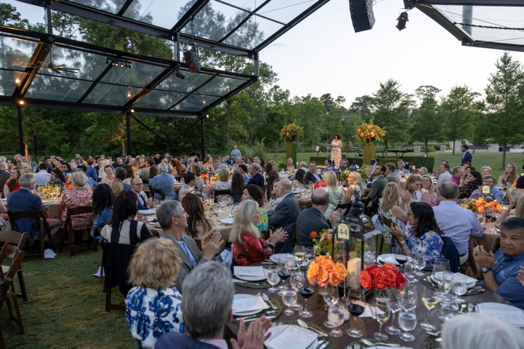 The evening tableau at Memorial Park Conservancy's The Park Ball held in the Clay Family Eastern Glades (Photo by Jenny Antill)