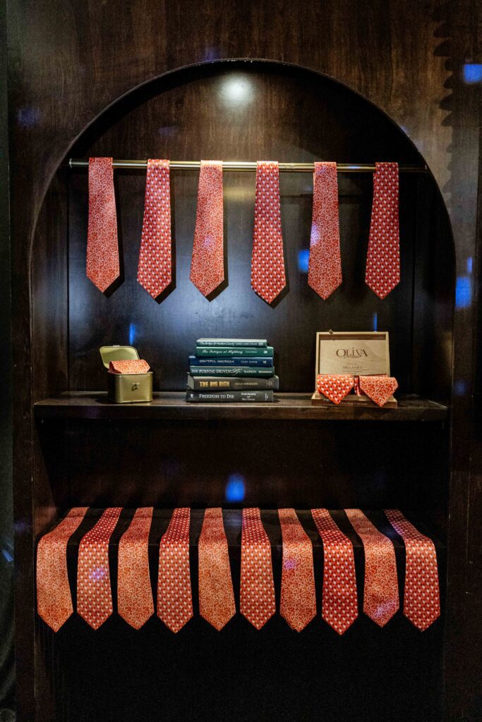 Men selected a tie from the tie shop. (Photo by Anastasiia Photography)