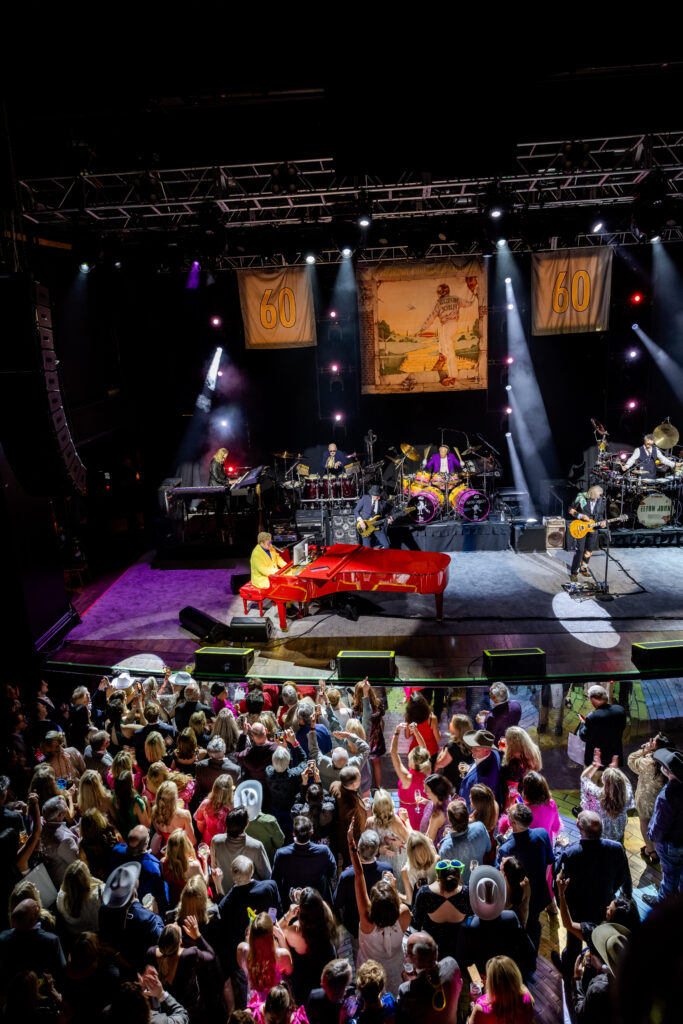 An aerial view of Elton John performing for the party guests. (Photo by Anastasiia Photography)