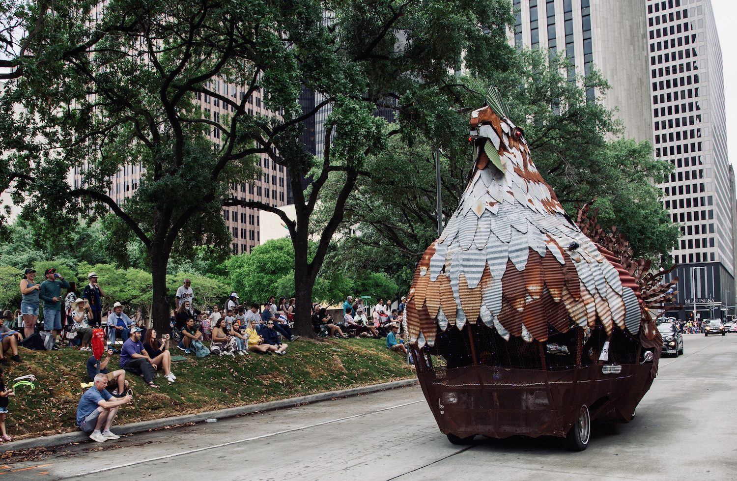 "Hen-a-Tron" by Smitty Regula at the Orange Show's 39th Annual Art Car Parade. (Photo by Mike Herrera)