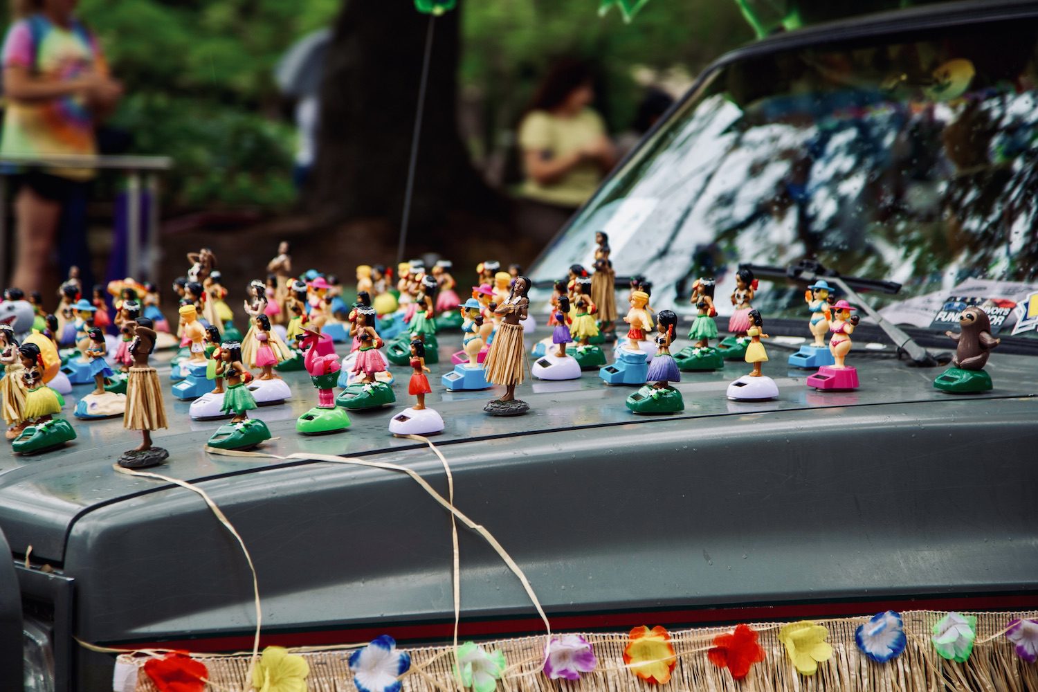 "Tiki Sub" by Gina Angulo and Tiki Riders at the Orange Show's 39th Annual Art Car Parade. (Photo by Mike Herrera)