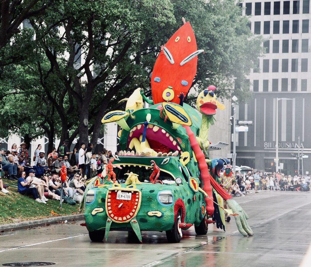 "Reality Breaker" by Poncili Creación at the Orange Show's 39th Annual Art Car Parade. (Photo by Mike Herrera)