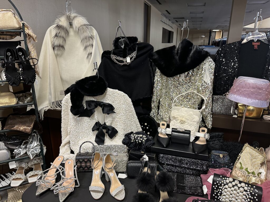 The Salvation Army Auxiliary Chic Boutique offers glamour and glitz as well as practical fashion items when it opens the afternoon of April 8 (Photo by Shelby Hodge)