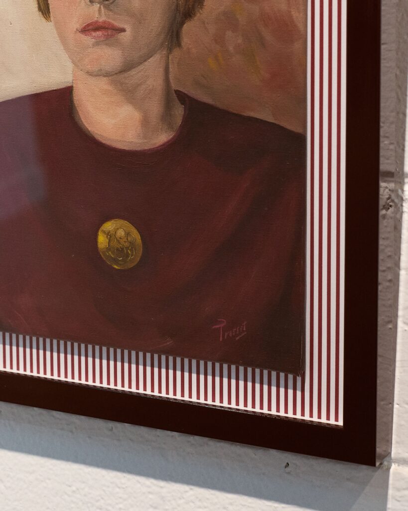 At Framebridge, I opted for glossy bright colors, burl wood, striped mats, and even a few monochromatic mat-and-frame combos from their Farrow & Ball collection. (Photo by Heather Halbert)