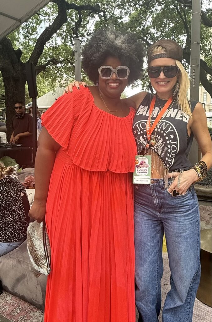 Kam Franklin, Margot Hogan the Sulltrain VIPit Experience at the Houston Art Car Parade  (Photo by Jonathan Burgos)