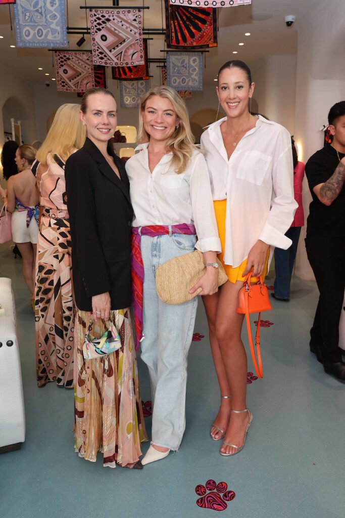 Elizabeth Carl, Audrey Sarver, Alexis Guillory at the Pucci party for PetSet (Photo by Priscilla Dickson)