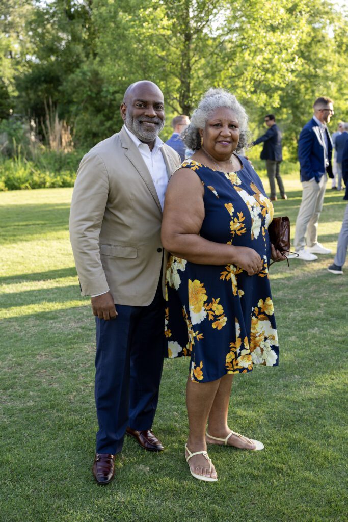 Jeramaine Netherly, Edna Netherly at Memorial Park Conservancy's The Park Ball held in the Clay Family Eastern Glades (Photo by Jenny Antill)