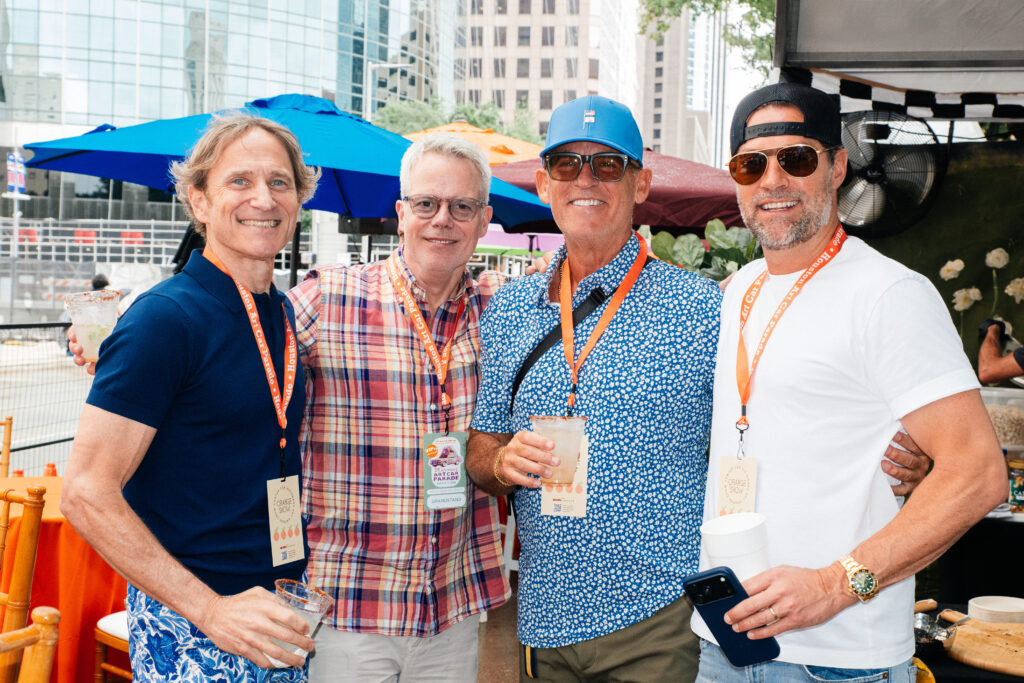 Joe Ehrlich, Alden Wallace, Kenny Solomon, co-host Jay Fields during the Sulltrain VIPit Experience at the Houston Art Car Parade  (Photo by Jonathan Burgos)