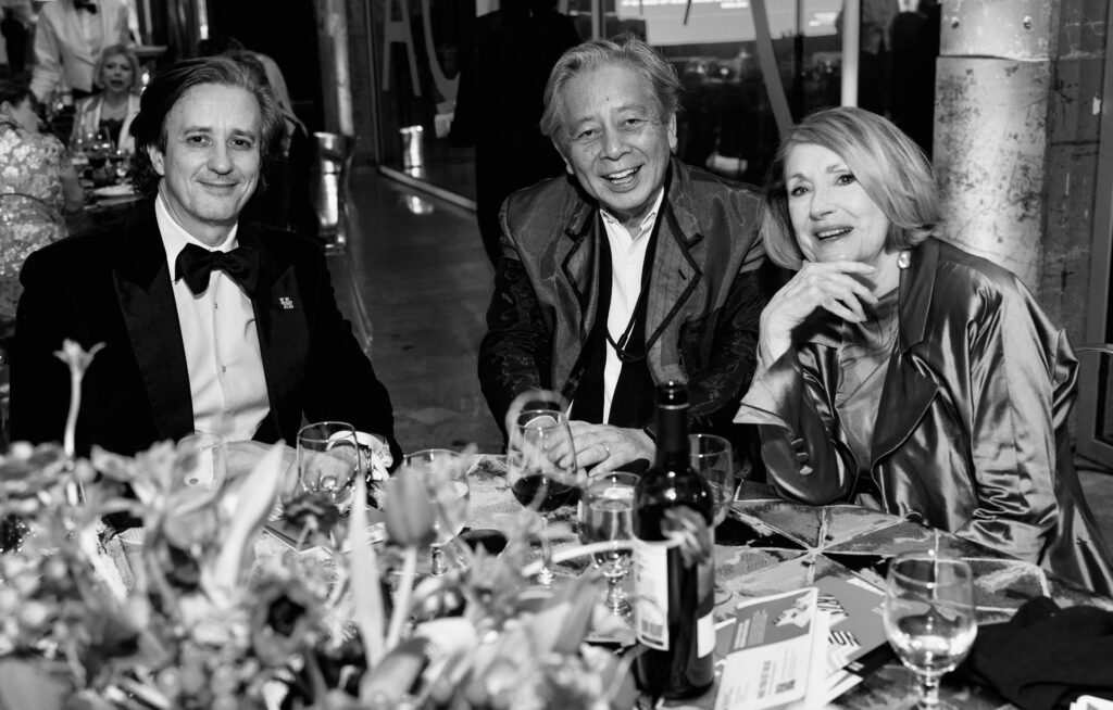 Jorge Parodi, Keiji Asakura and Pam Horton at the University of Houston Kathrine G. McGovern College of the Arts 2026 Arts in Motion Gala (Photo by Jenny Antill Clifton)