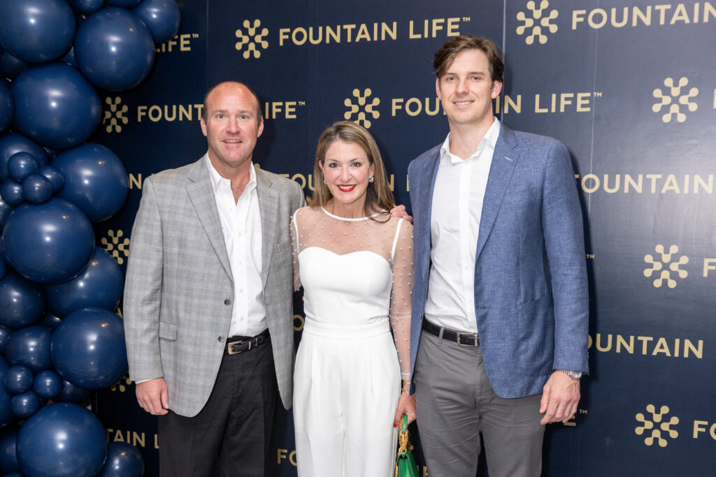 Kirby & Rainey Janke, Marshall Henry at the Fountain Life opening in Houston's Park House (Photo by Jacob Power)