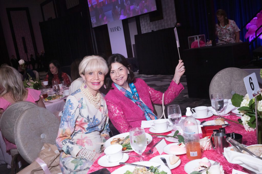 Leisa Holland Nelson Bowman, Roxanne Neumann at the Tickled Pink Luncheon (Photo by Daniel Ortiz)