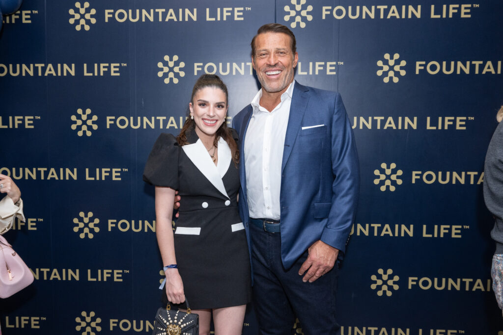 Mica Piro, Tony Robbins at the Fountain Life opening in Houston's Park House (Photo by Jacob Power)