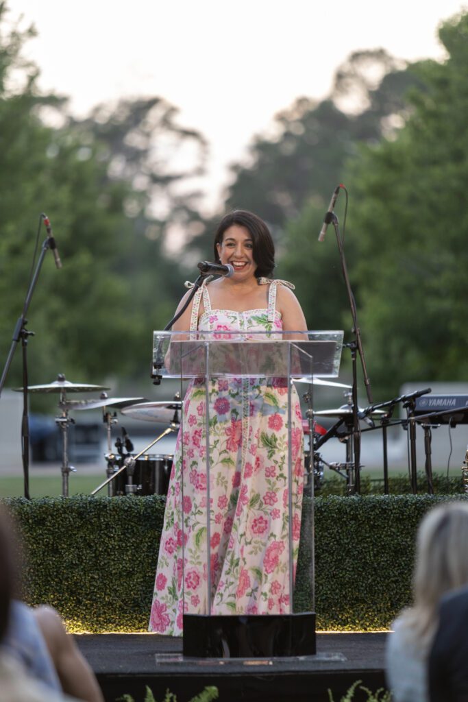 Memorial Park Conservancy board chair Veronica Chapa Gorczynski at Memorial Park Conservancy's The Park Ball held in the Clay Family Eastern Glades (Photo by Jenny Antill)