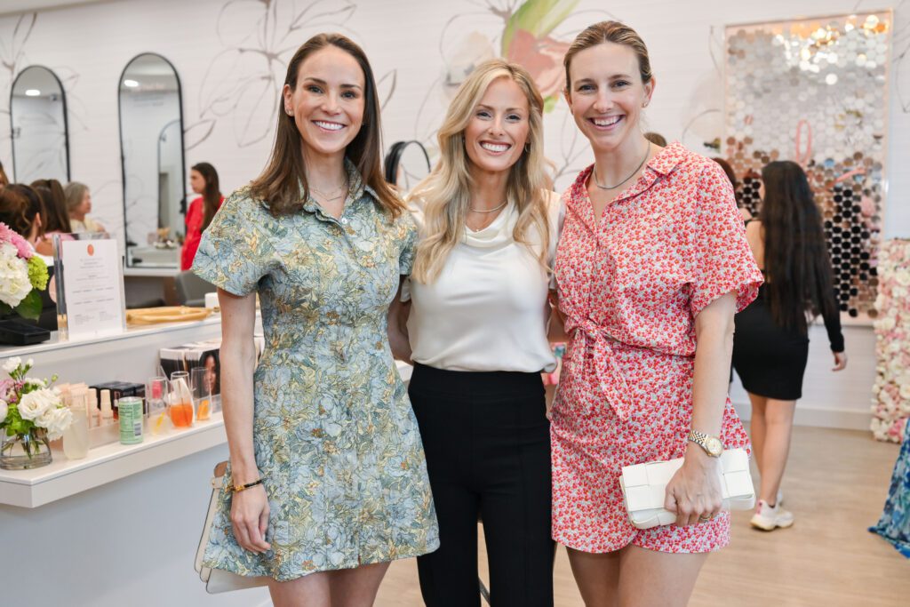 Maddy Moffitt, Eva Pawalek, Carlisle Powell  at the Blushington River Oaks VIP preview party