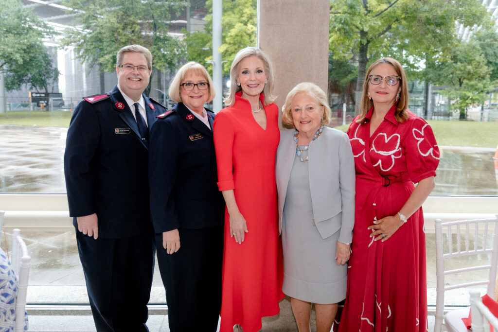 Major Rob Webb, Major Carolynn Webb, Katherine Coker, Margot Perot, Kimber Hartmann (Photo by The Salvation Army of North Texas)