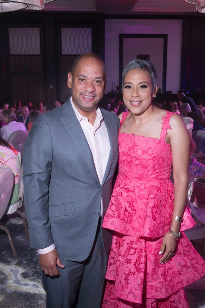 Marcus & Heidi Smith at the Tickled Pink  luncheon (Photo by Daniel Ortiz)