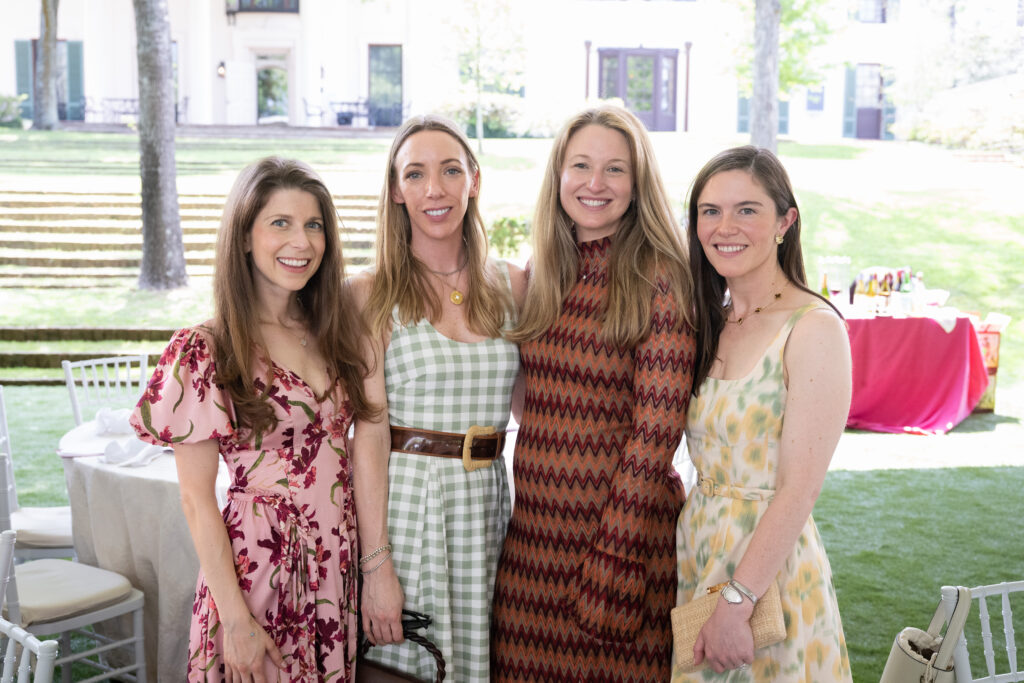 Maria Stavinoha; Betty Crain; Erica Berwick; Laura Lehner at the Bayou Bend fashion show luncheon (Photo by Wilson Parish)