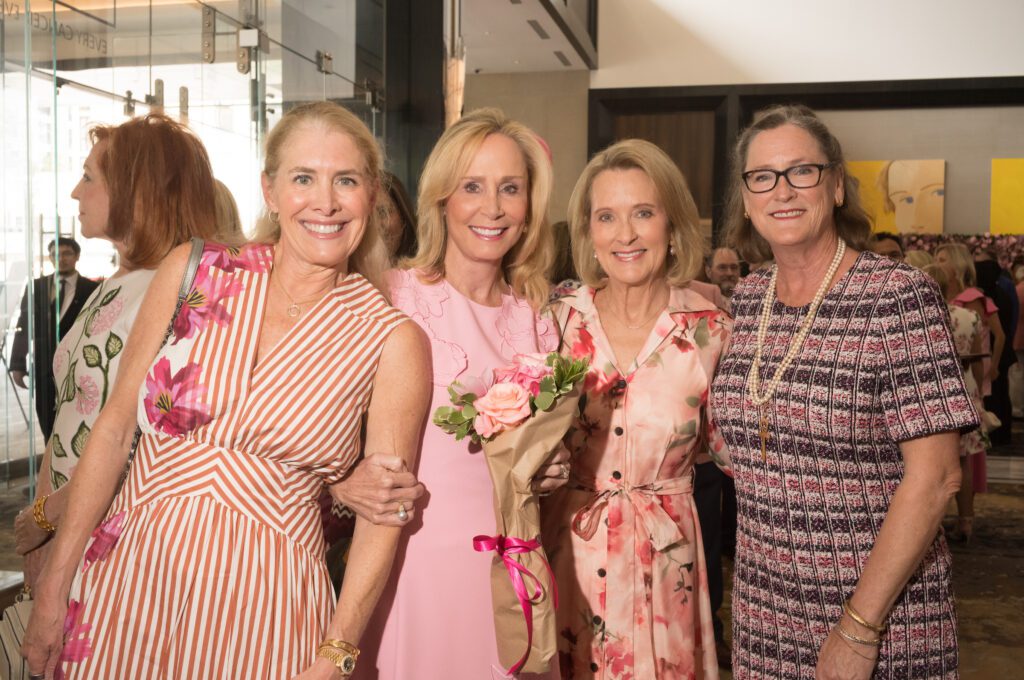 issy Saari, Jennifer Fitts, Shawn Wall, Martha Deezy Rice at the Tickled Pink  luncheon (Photo by Daniel Ortiz)